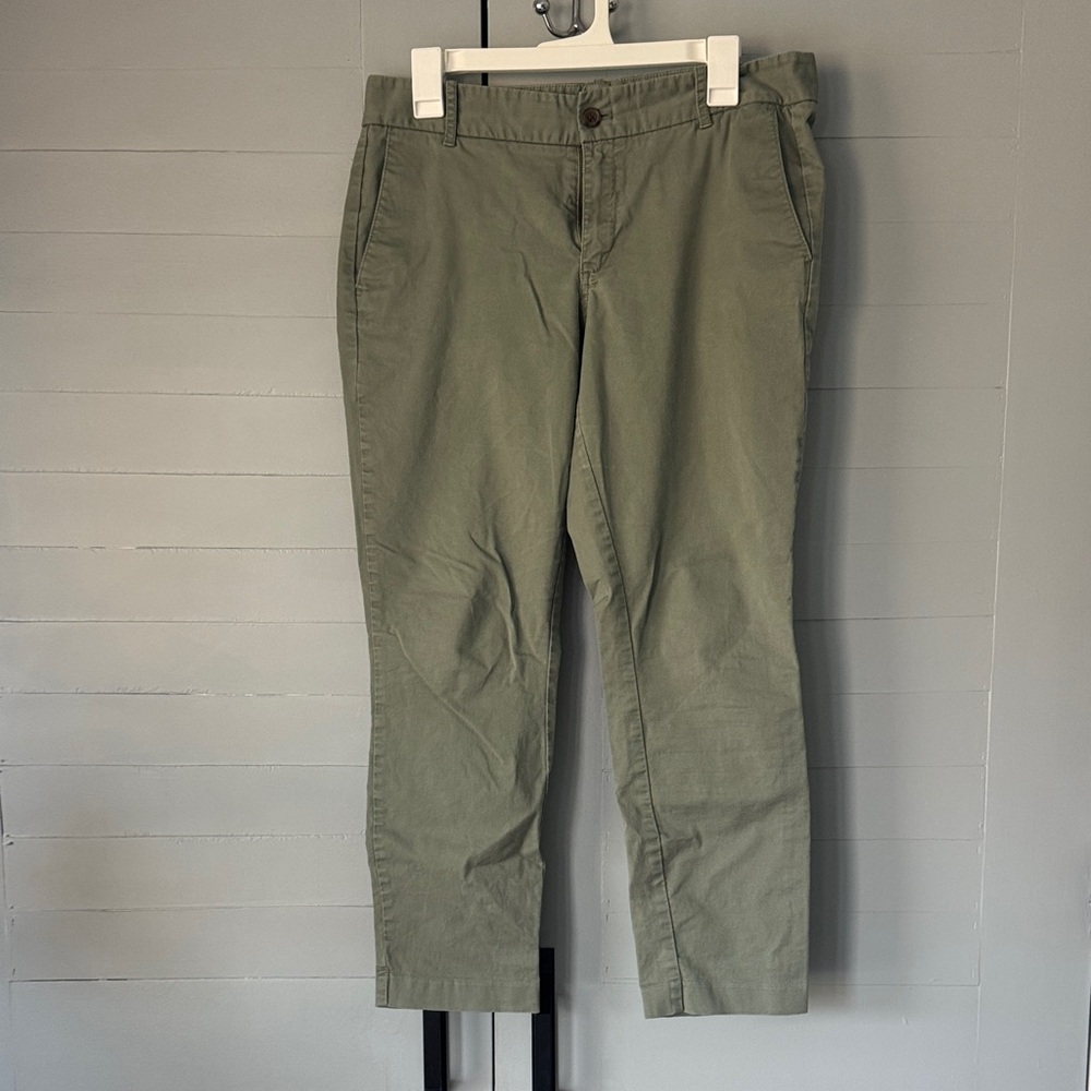 J. Crew Women's Olive Cropped Pants